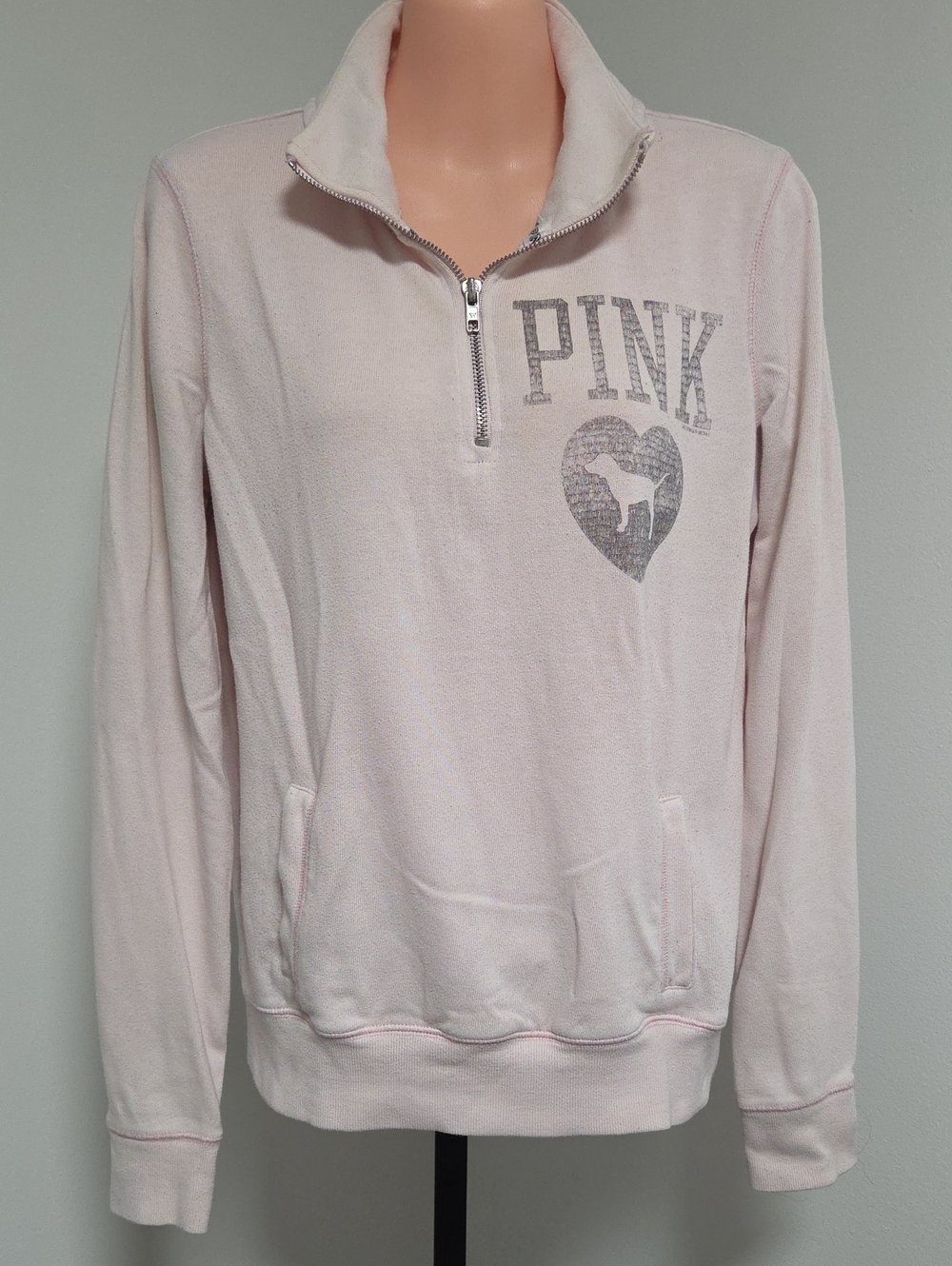 VS PINK Quarter-Zip Pullover Sweatshirt